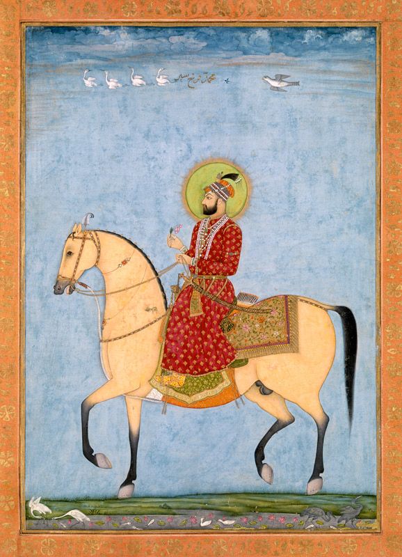 The Mughal Emperor Farrukhsiyar(1683-1719) (r.1713-19), from the Large Clive Album von Mughal School