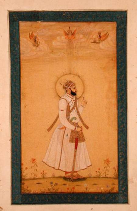 The Emperor Farrukhsiyar (1683-1719) from the Large Clive Album von Mughal School