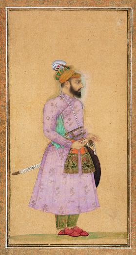 Standing figure of a Mughal prince, from the Small Clive Album c.1630-40
