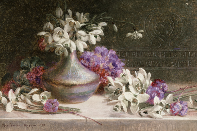 Snowdrops & violets von M.V. Morgan