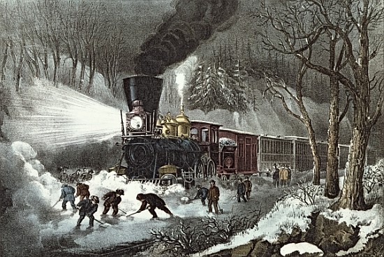 American Railroad Scene von N. Currier