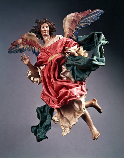 Angel, from the Christmas Creche and tree (terracotta & cloth) von Neapolitan School