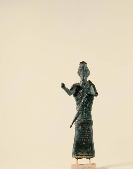 Figurine with sword and quiver and a five-line cuneiform inscription, from Lorestan, Iran von Neo-Elamite  Period