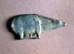 Paint or make-up spoon in the form of a tied-up oryx c.1300-120