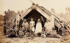 Maori Family, New Zealand, c.1880s (albumen print) 1662