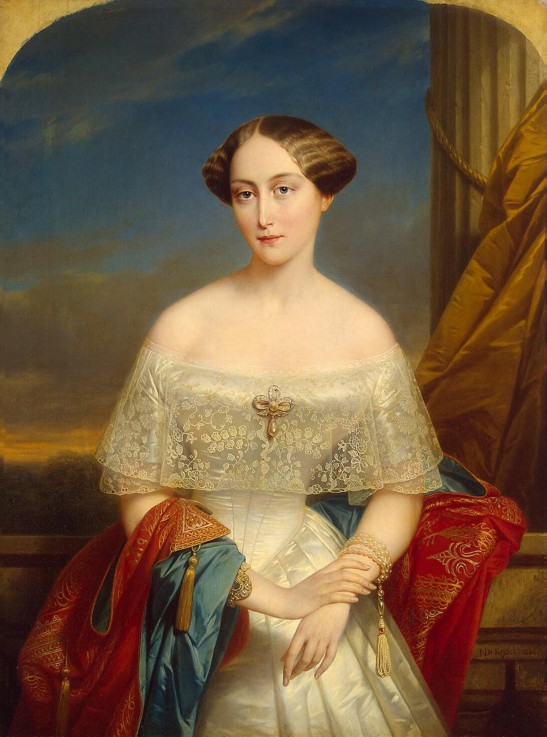 Porträt der Großfürstin Olga Nikolajewna (1822-1892), Königin von Württemberg von Nicaise de Keyser