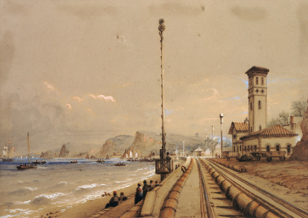View of the Atmospheric Railway at Dawlish von Nicholas Condy