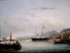 The First Victoria And Albert Yacht off Plymouth