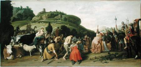 Joseph Receives his Father in Egypt von Nicolaes  Cornelisz Moeyaert