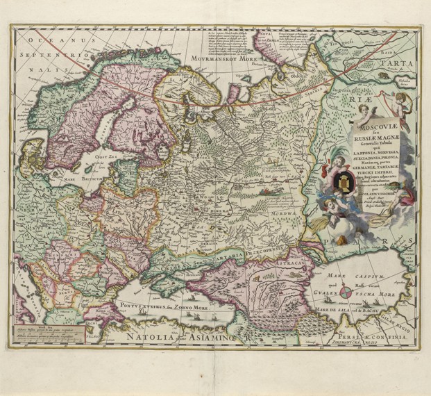 Karte von Russland von Nicolaes Visscher
