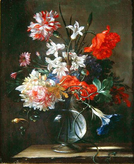 Flowers in a Glass Vase von Nicolas Baudesson