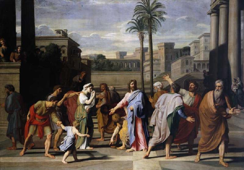 Christus und die Ehebrecherin von Nicolas Colombel