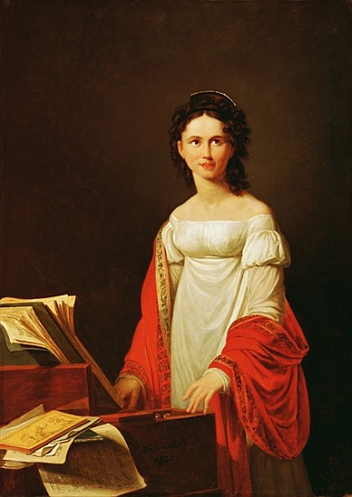Portrait of the singer Anna Borunova von Nicolas de Courteille