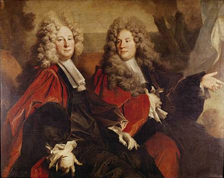 Portrait of Alderman Hugues Desnots and Alderman Bouhet elected in 1702 von Nicolas de Largilliere