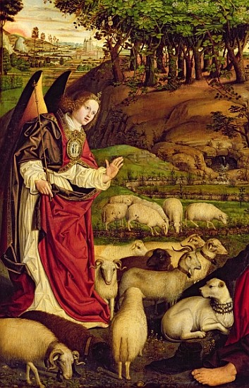 The Triptych of Moses and the Burning Bush, c.1476 (detail of 173010) von Nicolas Froment