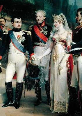 Napoleon Bonaparte (1769-1821) Receiving Queen Louisa of Prussia (1776-1810) at Tilsit, 6th July 180 1837