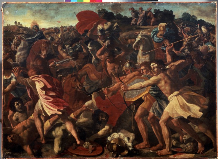 Die Schlacht der Israeliten mit den Amalekitern von Nicolas Poussin
