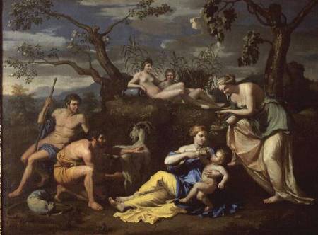 The Feeding of Jupiter von Nicolas Poussin