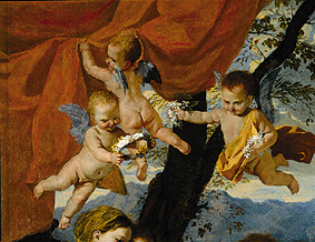Gruppe von Engeln Ausschnitt aus Die heilige Familie von Nicolas Poussin