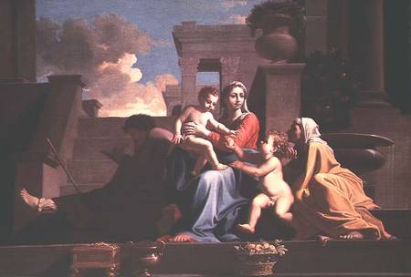 Holy Family on the Steps von Nicolas Poussin