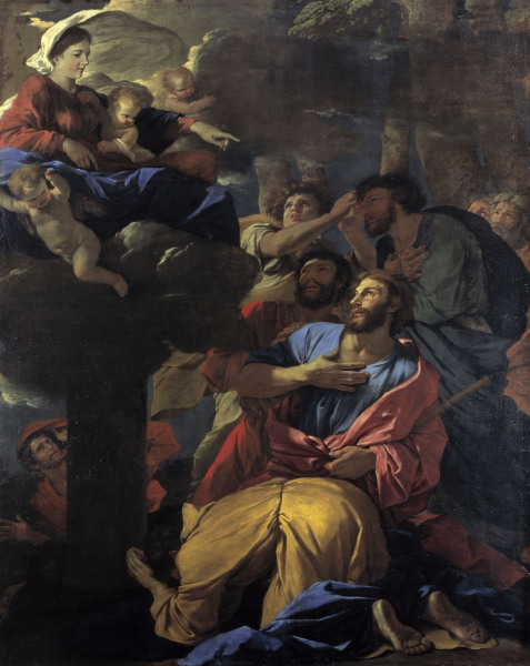 Mary appears to James the Great/ Poussin von Nicolas Poussin