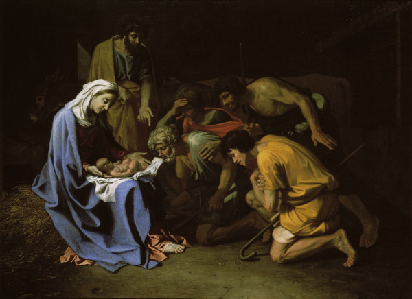 N. Poussin / Adoration of the Shepherds von Nicolas Poussin