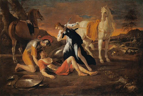 Tancred und Herminia von Nicolas Poussin