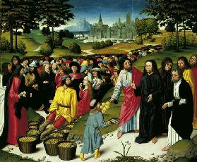 Die Speisung der Fünftausend Um 1490