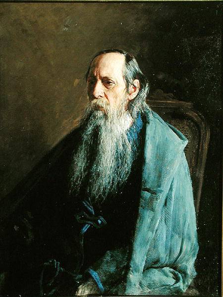 Portrait of the author Michail Saltykov-Shchedrin von Nikolai Aleksandrovich Yaroshenko