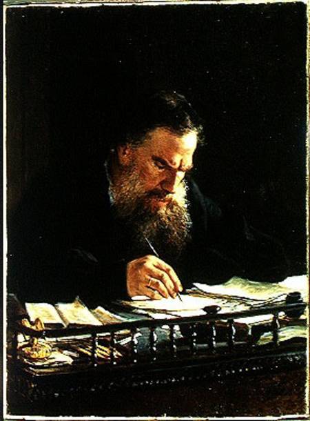 Portrait of Lev Tolstoy (1828-1910) von Nikolai Gay