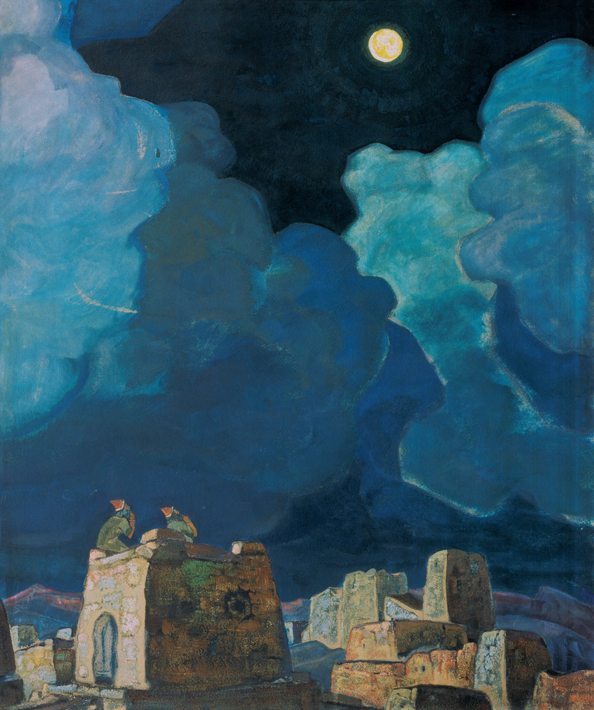 Meheski. Männer, den Mond betrachtend von Nikolai Konstantinow Roerich
