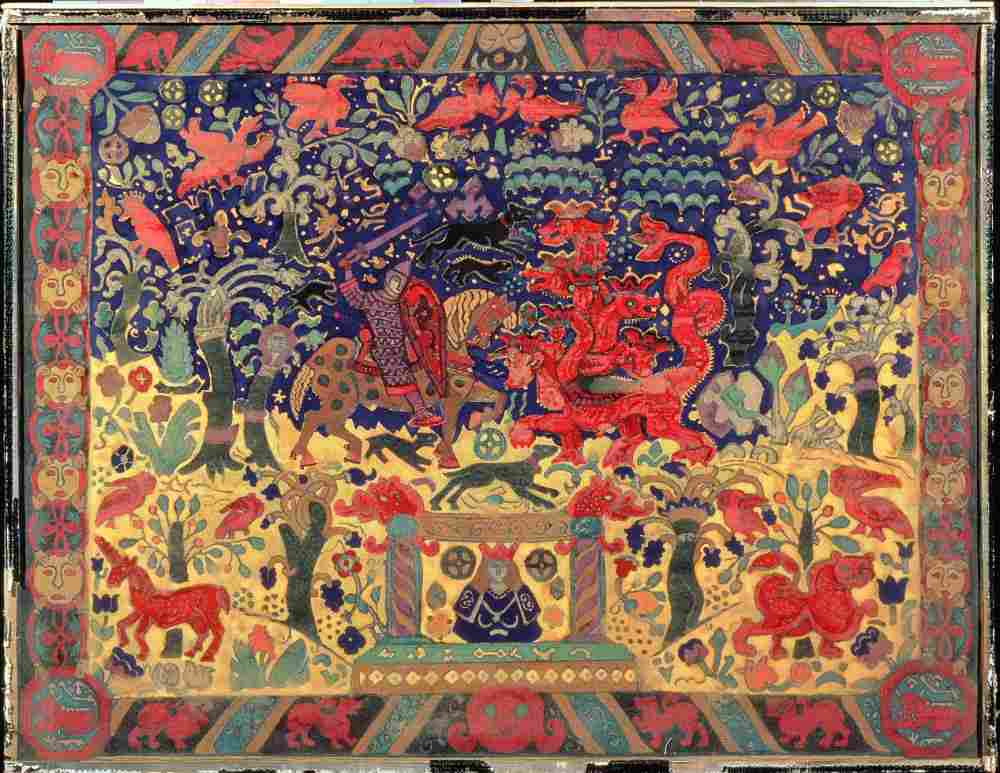 Kampf mit dem Drachen von Nikolai Konstantinow Roerich