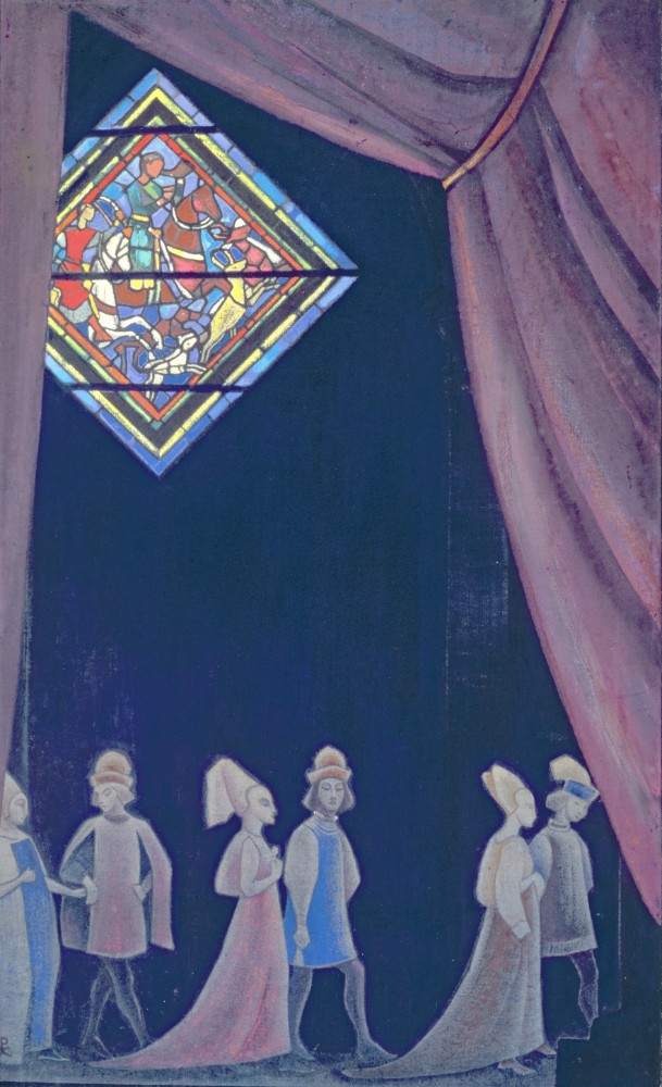 Skizze für Richard Wagners Oper Tristan und Isolde von Nikolai Konstantinow Roerich