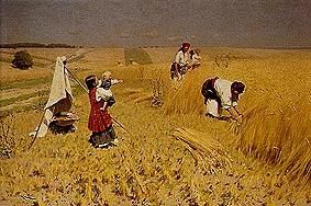 Getreideernte in der Ukraine von Nikolai Korniliewitsch Pimonenko