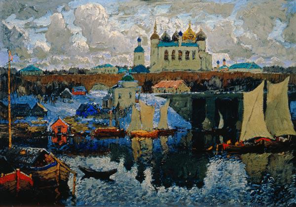 Am Pier in Novgorod 1919