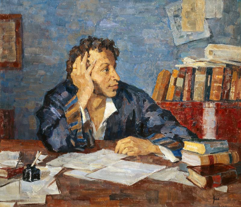 Bildnis des Dichters Alexander S. Puschkin von Nikolai Pavlovich Ulyanov