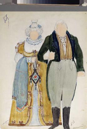 Kostümentwurf zur Oper Eugen Onegin von P. Tschaikowski 1937