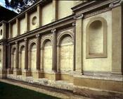 The first courtyard, detail of wall arcading, designed by Giorgio Vasari (1511-74) Giacomo Vignola (