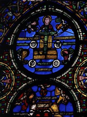 The Ark of the Covenant window, detail of the Allegory of St Paul, 12th century (stained glass) von 