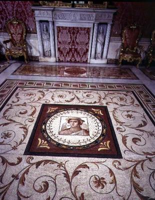 The 'Sala con Mosaico' (Hall of the Mosaic) detail of floor (photo) von 