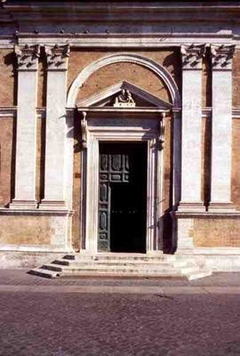 Facade of the Church, designed by Antonio da Sangallo the Younger (1483-1546) 16th century (photo) von 