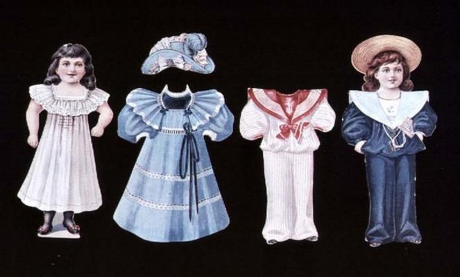 20:Paper dolls and dresses produced by Hoods as a fashion advertisement, English, 1894 von 