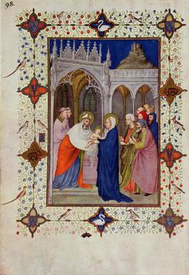MS 11060-11061 Hours of Notre Dame: None, The Presentation in the Temple, French, by Jacquemart de H 19th