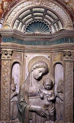 Madonna and Child with Angels, relief by Michele di Giovanni da Fiesole (1418-c.58) (plaster) von 