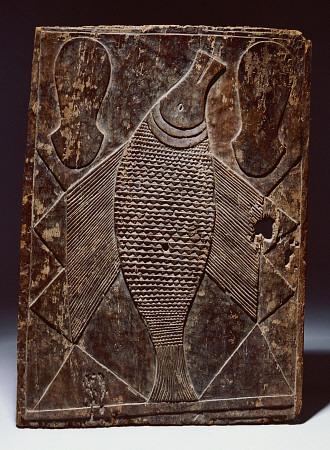 A Baule Door, Anuan,  Carved In Relief With A Fish von 