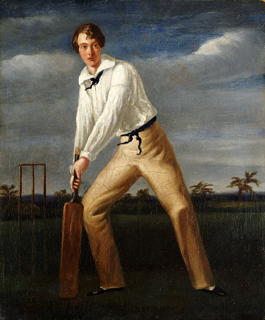 A Cricketer At The Crease von 