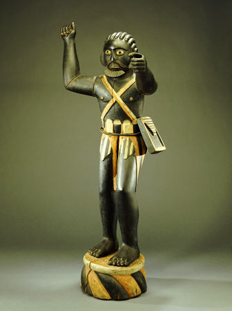 A Fine And Rare Fon Male Allegorical Figure Possibly Representing Gezo, The First Ruler Of Dahomey, von 