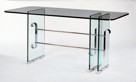 A Fontana Arte Plate-Glass And Chromium-Plated Table, Circa 1935 von 