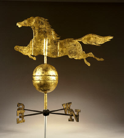 A Gilded Sheet Iron Weathervane In The Form Of A Galloping Horse von 