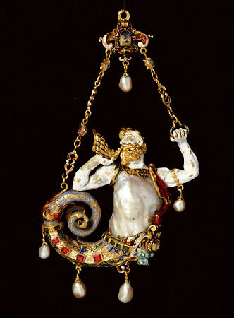 A Jewel Formed As A Merman Blowing A Conch von 